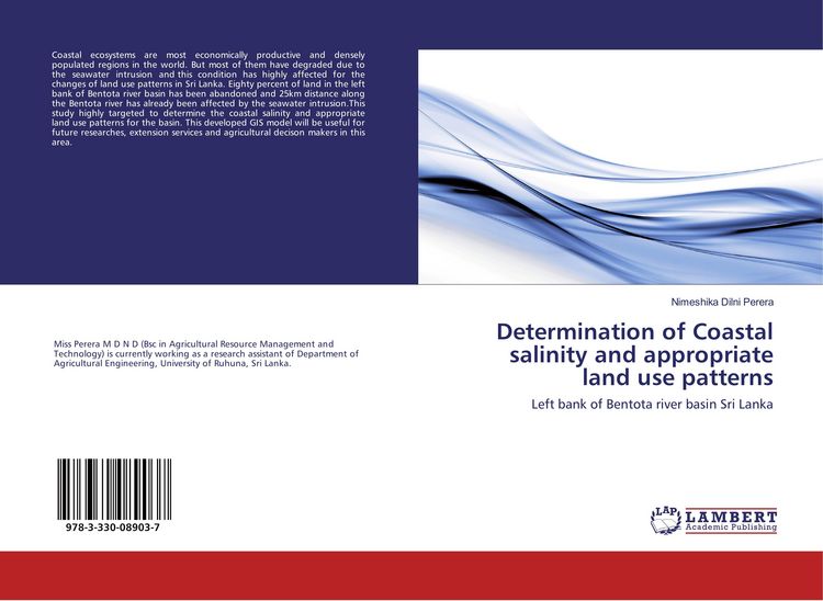 Produktbild: Determination of Coastal salinity and appropriate land use patterns