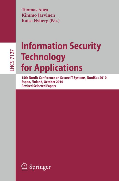 Produktbild: Information Security Technology for Applications
