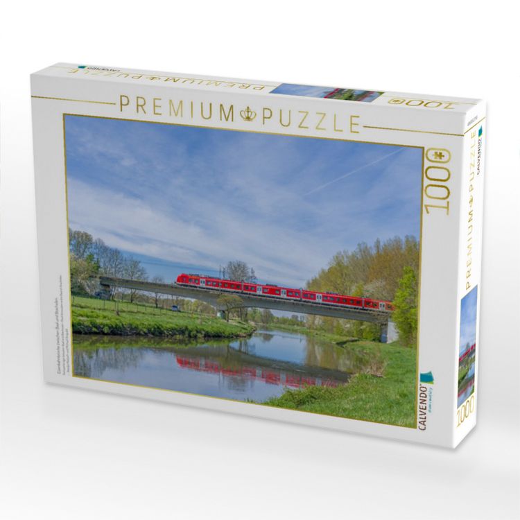 Produktbild: CALVENDO Puzzle Eisenbahnbr&uuml;cke zwischen Baal und Brachelen | 1000 Teile Lege-Gr&ouml;&szlig;e 64x48cm Foto-Puzzle f&uuml;r gl&uuml;ckliche Stunden