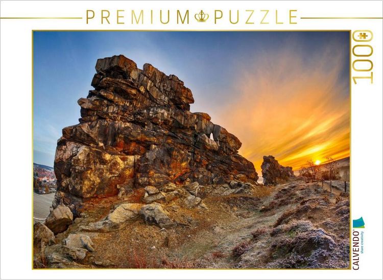 Produktbild: CALVENDO Puzzle Ein Motiv aus dem Kalender Der Harz, Naturschutzgebiet Teufelsmauer | 1000 Teile Lege-Gr&ouml;&szlig;e 64x48cm Foto-Puzzle f&uuml;r gl&uuml;ckliche Stunden