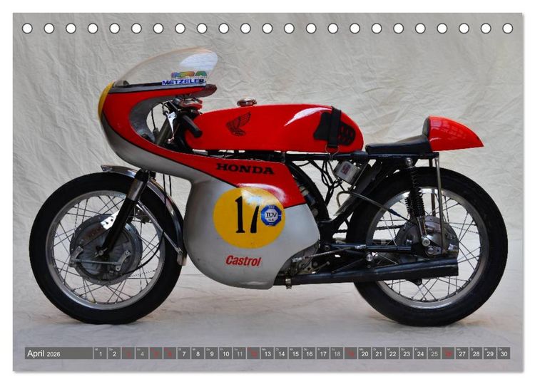 Produktbild: Honda CB 72 (Tischkalender 2026 DIN A5 quer), CALVENDO Monatskalender