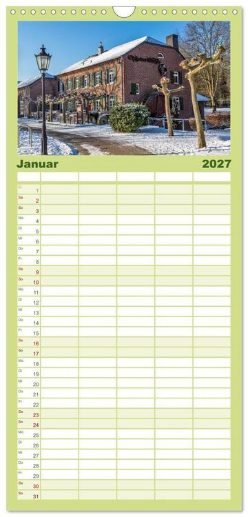 Produktbild: Familienplaner 2027 - Romantisches Wegberg mit 5 Spalten (Wandkalender, 21 x 45 cm) CALVENDO