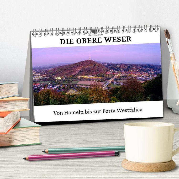 Produktbild: Die Obere Weser - von Hamel bis zur Porta Westfalica (Tischkalender 2027 DIN A5 quer), CALVENDO Monatskalender