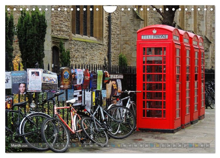 Produktbild: The historic Cambridge (Wall Calendar 2026 DIN A4 landscape), CALVENDO 12 Month Wall Calendar