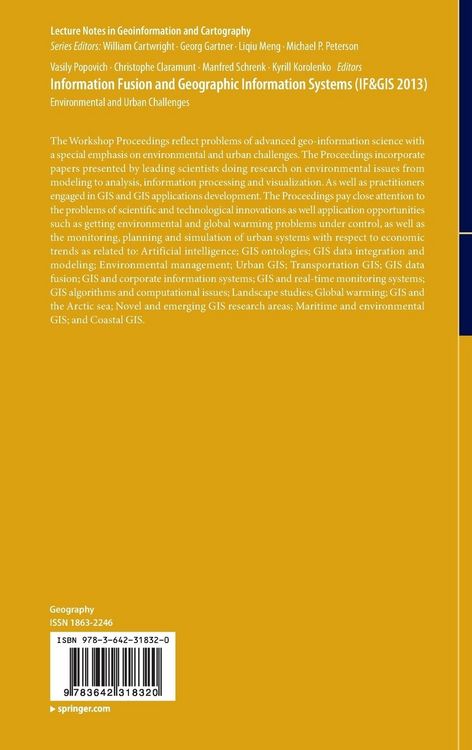 Produktbild: Information Fusion and Geographic Information Systems (IF&GIS 2013)