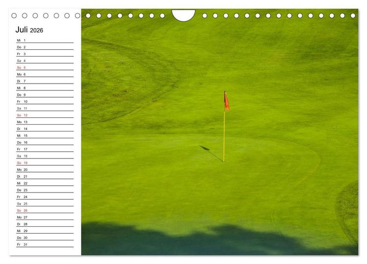 Produktbild: Abenteuer Golfspielen. Impressionen (Wandkalender 2026 DIN A4 quer), CALVENDO Monatskalender