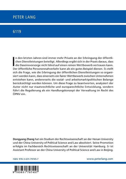 Produktbild: Bessere Daseinsvorsorge durch Regulierung im Bereich des &Ouml;PNV