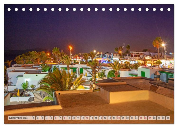 Produktbild: Urlaubsparadies Lanzarote (Tischkalender 2026 DIN A5 quer), CALVENDO Monatskalender