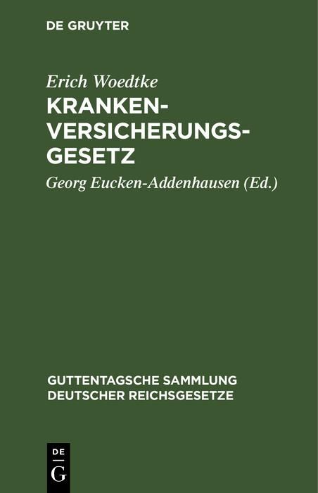 Produktbild: Krankenversicherungsgesetz