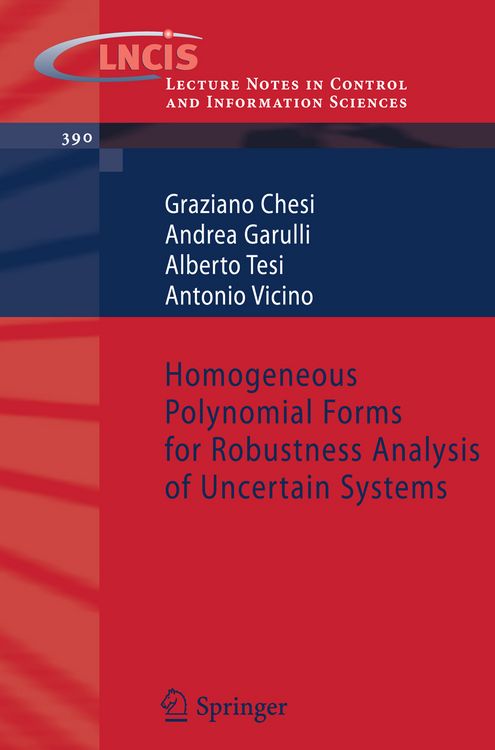 Produktbild: Homogeneous Polynomial Forms for Robustness Analysis of Uncertain Systems