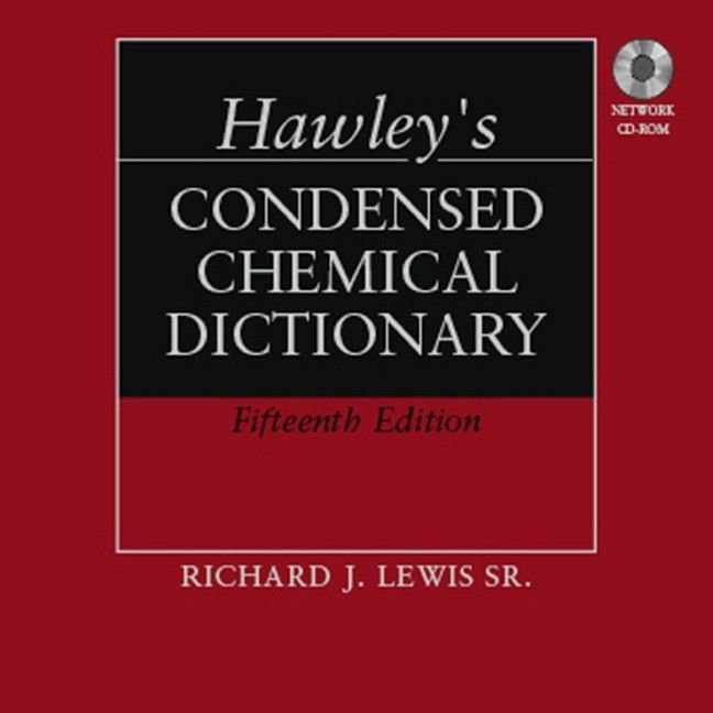 Produktbild: Hawley's Condensed Chemical Dictionary 15th Edition Book and CD Set