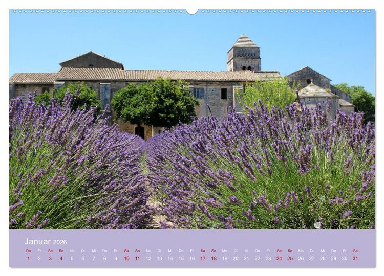 Produktbild: Die Farben der Provence... und der Duft des Lavendels... (hochwertiger Premium Wandkalender 2026 DIN A2 quer), Kunstdruck in Hochglanz