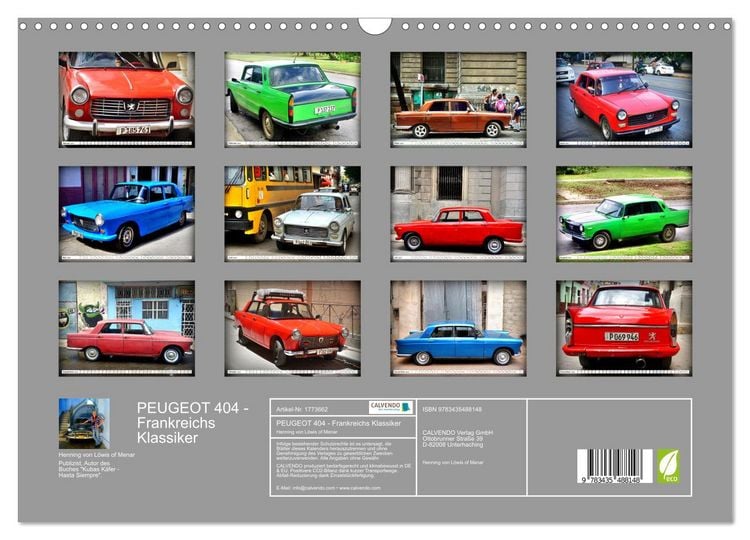 Produktbild: PEUGEOT 404 - Frankreichs Klassiker (Wandkalender 2025 DIN A3 quer), CALVENDO Monatskalender