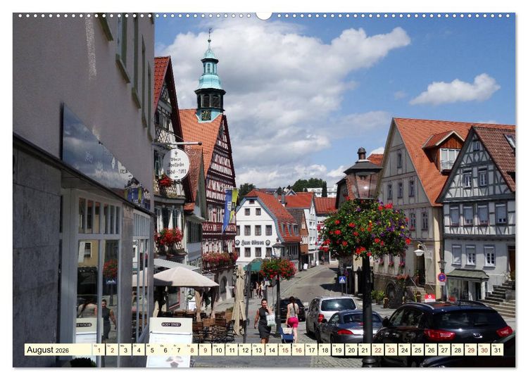 Produktbild: Unterwegs in Backnang (Wandkalender 2026 DIN A2 quer), CALVENDO Monatskalender