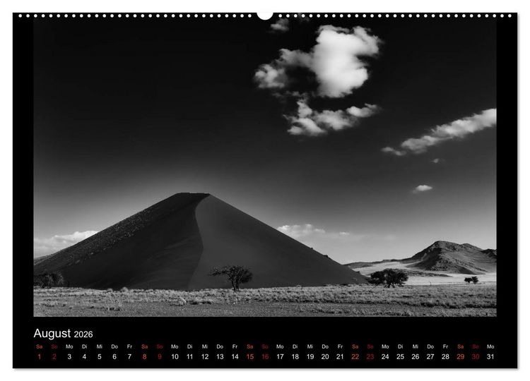 Produktbild: Soultouch - Schwarzwei&szlig; Landschaften, die die Seele ber&uuml;hren (hochwertiger Premium Wandkalender 2026 DIN A2 quer), Kunstdruck in Hochglanz
