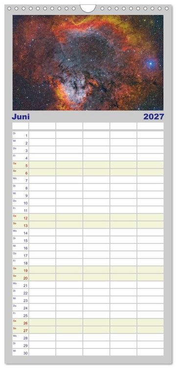Produktbild: Familienplaner 2027 - Deepsky 2027 mit 5 Spalten (Wandkalender, 21 x 45 cm) CALVENDO