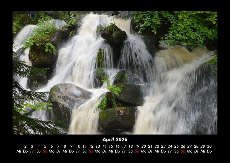 Produktbild: Wasserf&auml;lle 2026 Fotokalender DIN A3