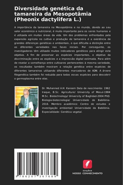 Produktbild: Diversidade gen&eacute;tica da tamareira da Mesopot&acirc;mia (Pheonix dactylifera L.)