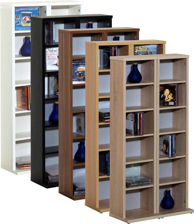 Produktbild: Holz CD DVD Stand Regal Schrank St&auml;nder Milano