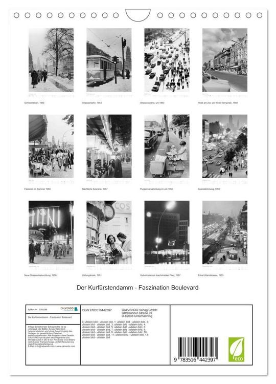 Produktbild: Der Kurf&uuml;rstendamm - Faszination Boulevard (Wandkalender 2026 DIN A4 hoch), CALVENDO Monatskalender