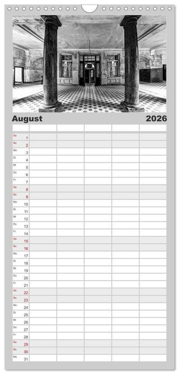Produktbild: Familienplaner 2026 - Lost Beauty mit 5 Spalten (Wandkalender, 21 x 45 cm) CALVENDO