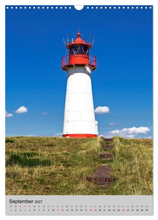 Produktbild: Leuchtt&uuml;rme an der Nordsee (Wandkalender 2027 DIN A3 hoch), CALVENDO Monatskalender