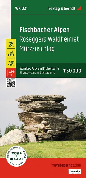 Produktbild: freytag & berndt Wanderkarte WK 021 Fischbacher Alpen, Roseggers Waldheimat - M&uuml;rzzuschlag 1:50.000