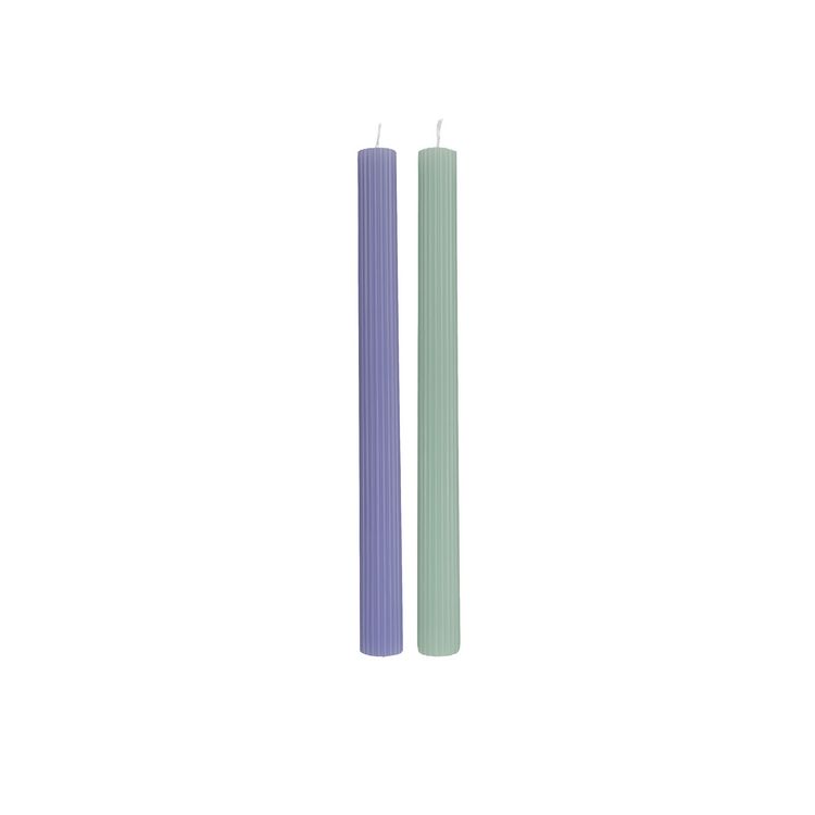 Produktbild: Villeroy & Boch Fleur Stabkerze bleu + vert,Set 2 St&uuml;ck
