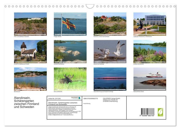 Produktbild: &Aring;landinseln. Sch&auml;rengarten zwischen Finnland und Schweden (Wandkalender 2027 DIN A3 quer), CALVENDO Monatskalender