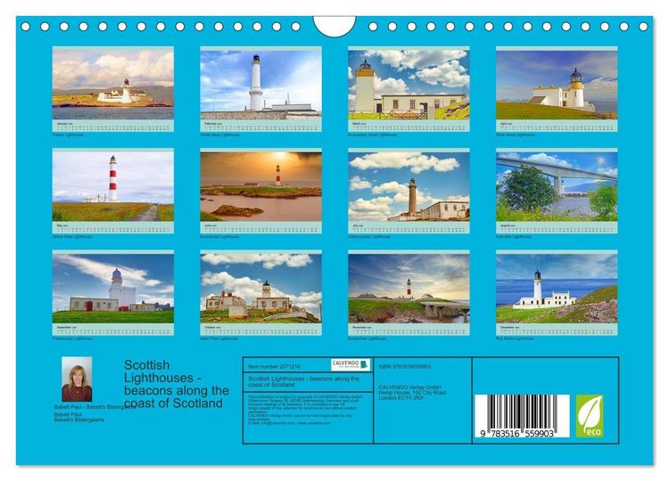 Produktbild: Scottish Lighthouses - beacons along the coast of Scotland (Wall Calendar 2026 DIN A4 landscape), CALVENDO 12 Month Wall Calendar