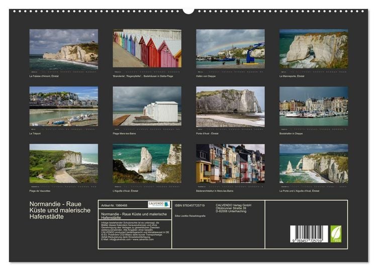 Produktbild: Normandie - Raue K&uuml;ste und malerische Hafenst&auml;dte (hochwertiger Premium Wandkalender 2026 DIN A2 quer), Kunstdruck in Hochglanz