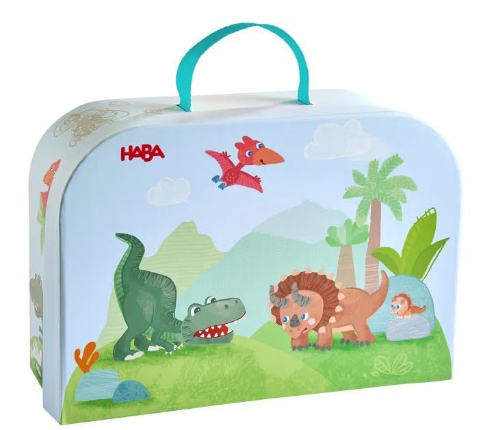 Produktbild: HABA 2014170001 - Spielwelt im Koffer, Dinosaurier Spielkoffer mit 6 Spielfiguren, L&auml;nge: 25 cm