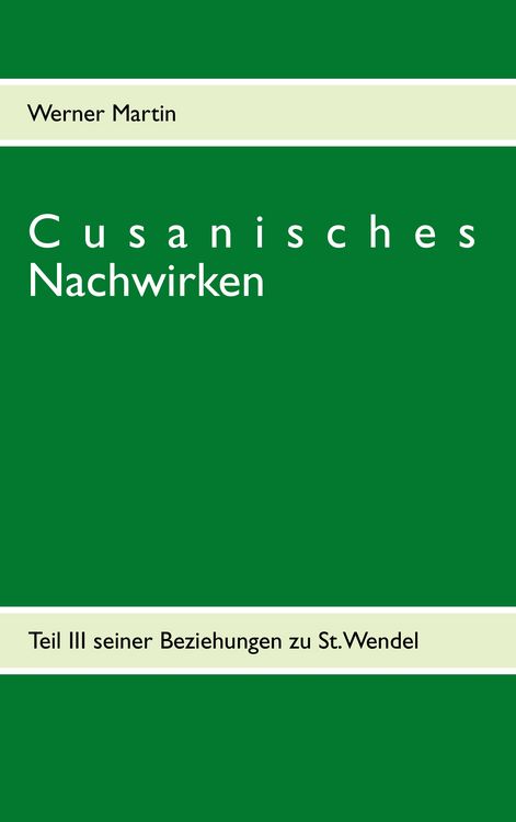 Produktbild: Cusanisches Nachwirken