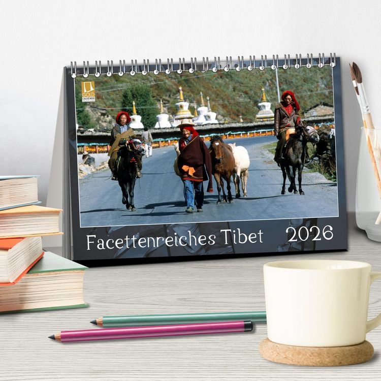Produktbild: Facettenreiches Tibet (Tischkalender 2026 DIN A5 quer), CALVENDO Monatskalender