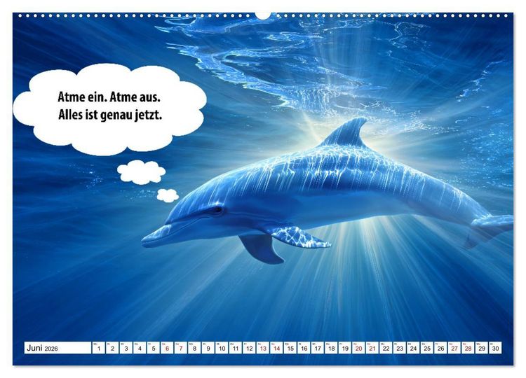Produktbild: Stille Pfoten, weise Worte - Tiere zeigen dir den Weg zu mehr Gelassenheit (hochwertiger Premium Wandkalender 2026 DIN A2 quer), Kunstdruck in Hochglanz
