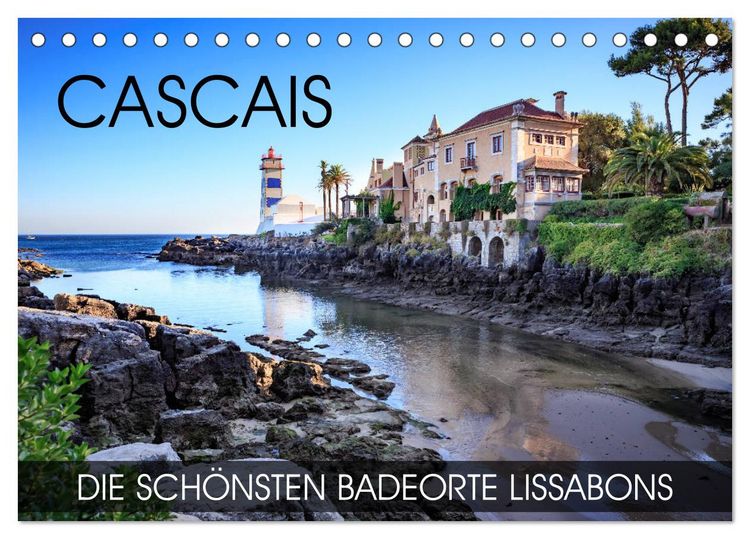 Produktbild: CASCAIS - die sch&ouml;nsten Badeorte Lissabons (Tischkalender 2026 DIN A5 quer), CALVENDO Monatskalender