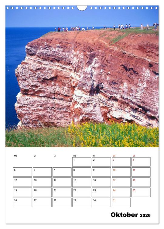 Produktbild: Helgoland, Perle der Nordsee (Wandkalender 2026 DIN A3 hoch), CALVENDO Monatskalender