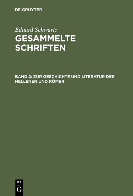 Produktbild: Zur Geschichte und Literatur der Hellenen und R&ouml;mer