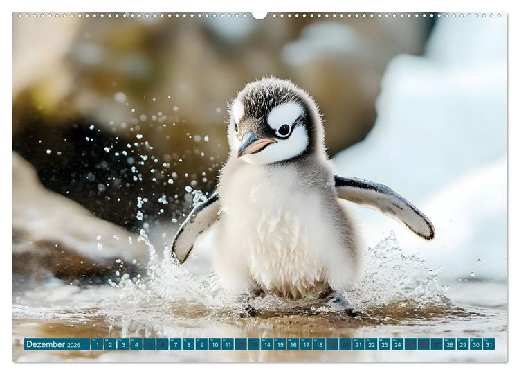 Produktbild: Plitsch, Platsch, tierisch nass (hochwertiger Premium Wandkalender 2026 DIN A2 quer), Kunstdruck in Hochglanz
