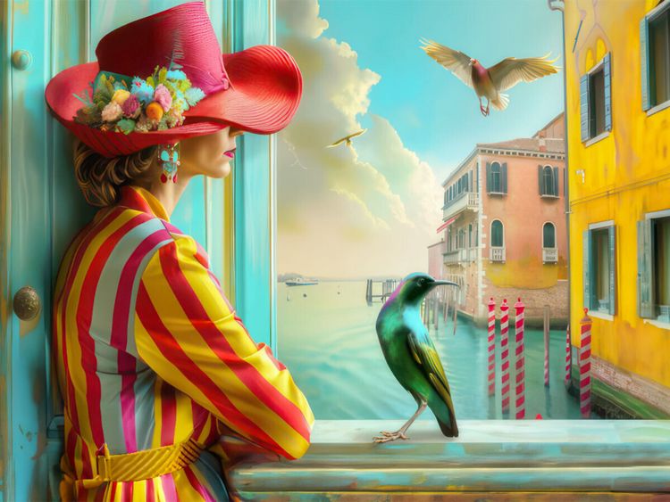 Produktbild: CALVENDO Puzzle Venedig surreal | 1000 Teile Lege-Gr&ouml;&szlig;e 64x48cm Foto-Puzzle f&uuml;r gl&uuml;ckliche Stunden