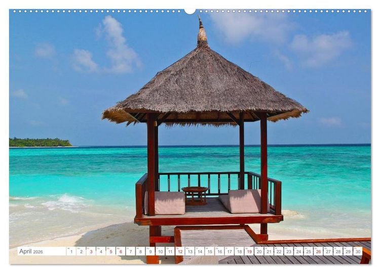 Produktbild: Malediven - Traumstr&auml;nde im Paradies (hochwertiger Premium Wandkalender 2026 DIN A2 quer), Kunstdruck in Hochglanz