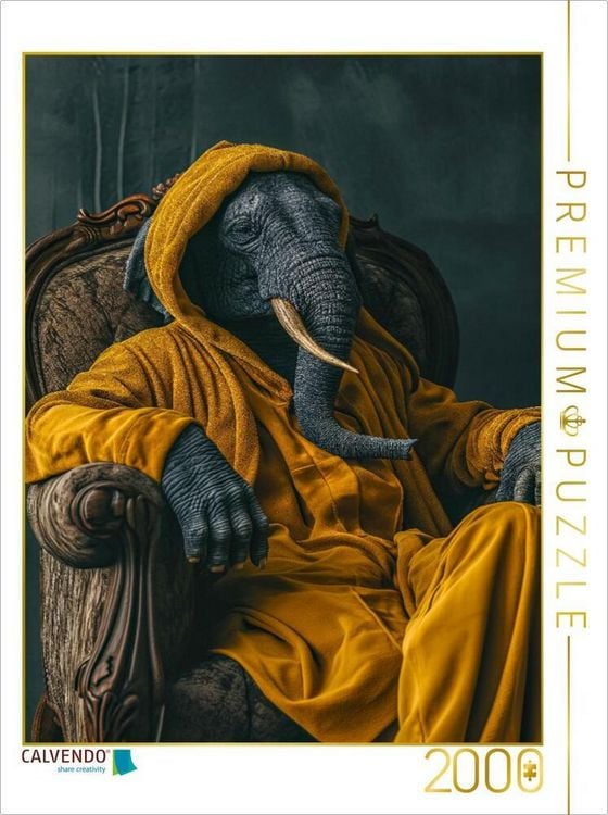 Produktbild: CALVENDO Puzzle Elefant elegant | 2000 Teile Lege-Gr&ouml;&szlig;e 90x67cm Foto-Puzzle f&uuml;r gl&uuml;ckliche Stunden