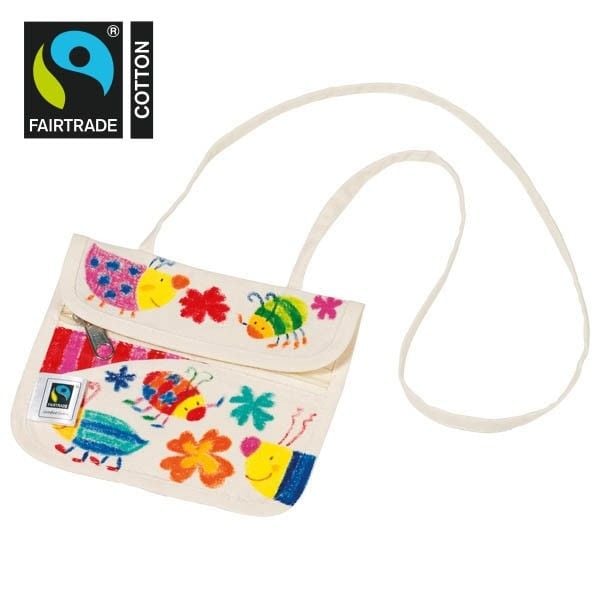 Produktbild: Goki 58637 - Brustbeutel unbemalt, Baumwolle, 15x12cm, kreativ bemalen, Fair Trade