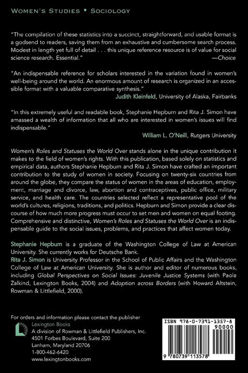 Produktbild: Women's Roles and Statuses the World Over