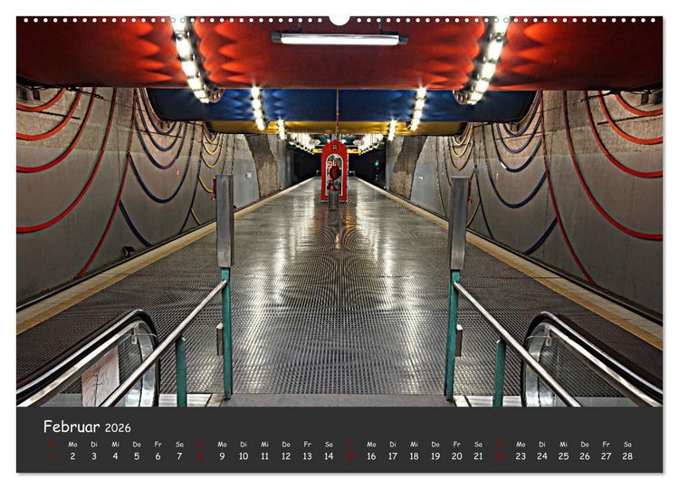 Produktbild: U-Bahn-Stationen des Westens (hochwertiger Premium Wandkalender 2026 DIN A2 quer), Kunstdruck in Hochglanz