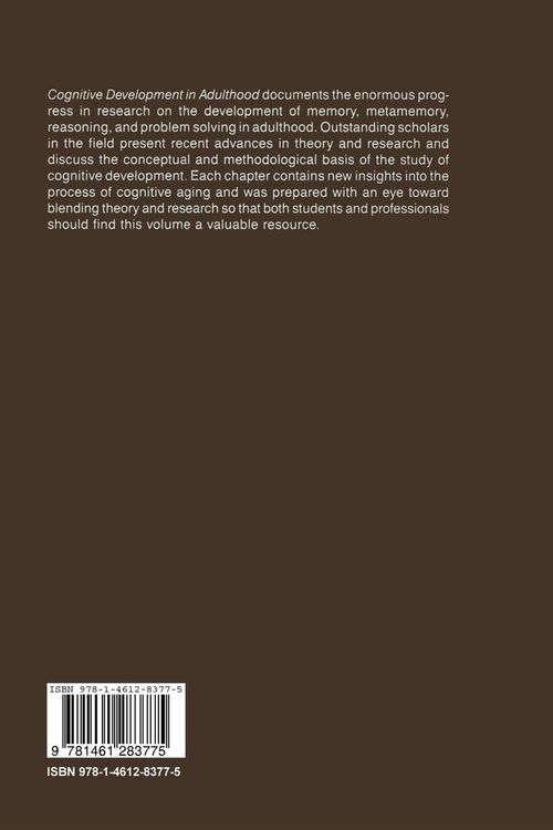Produktbild: Cognitive Development in Adulthood