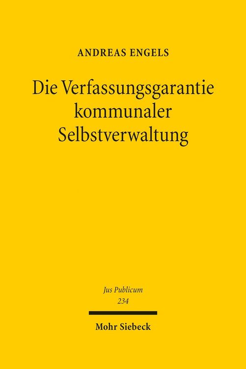 Produktbild: Die Verfassungsgarantie kommunaler Selbstverwaltung