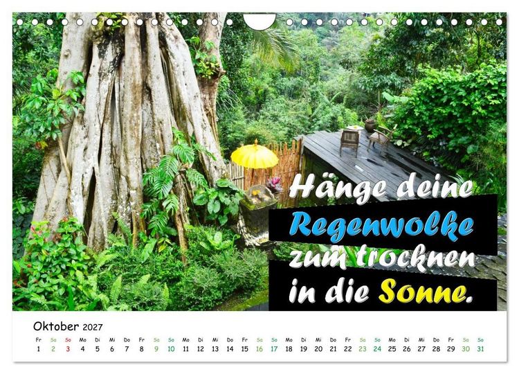 Produktbild: Fernwehabenteurer Asien - 12 Motivierende Gedanken von unterwegs (Wandkalender 2027 DIN A4 quer), CALVENDO Monatskalender