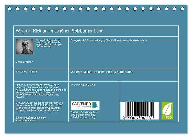 Produktbild: Wagrain Kleinarl im sch&ouml;nen Salzburger Land (Tischkalender 2026 DIN A5 quer), CALVENDO Monatskalender