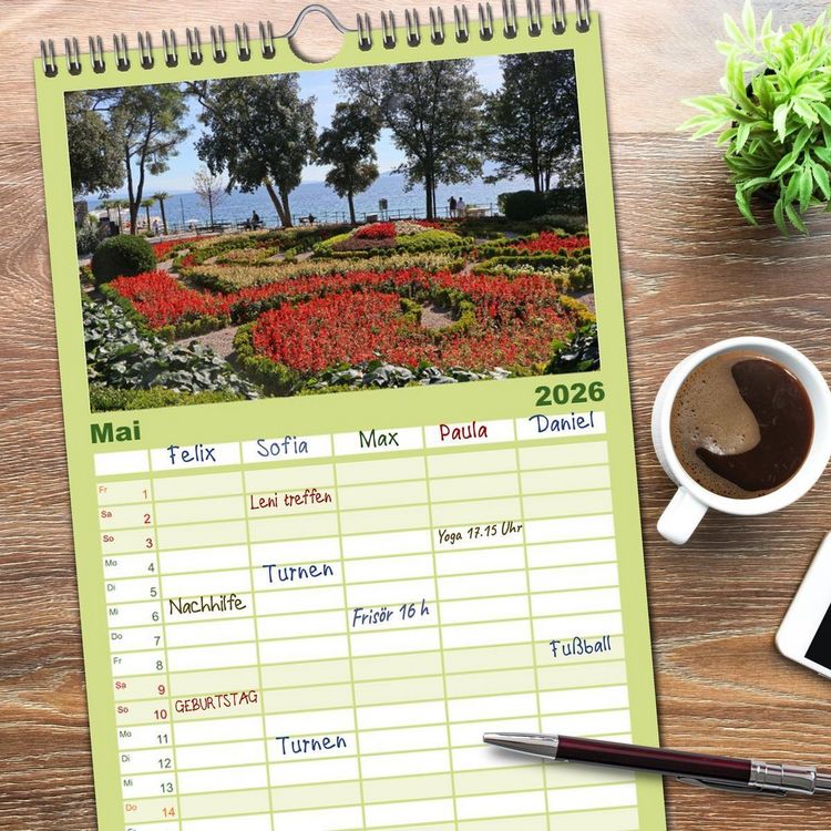 Produktbild: Familienplaner 2026 - Zauberhaftes Opatija mit 5 Spalten (Wandkalender, 21 x 45 cm) CALVENDO